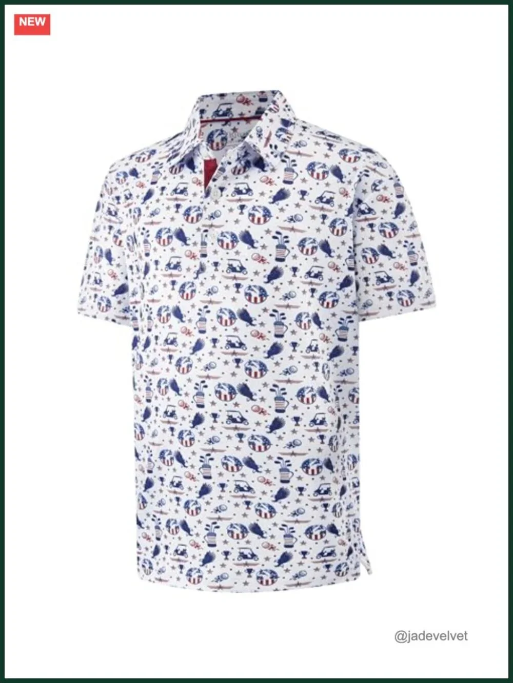 Boys Short Sleeve Performance Polo Shirts Moisture Wicking UPF 30+ Funny Print